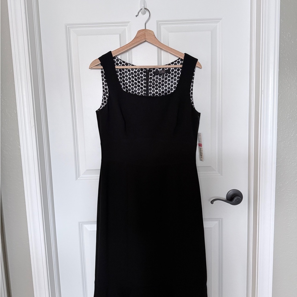 Alex Marie Black and White Midi Dress